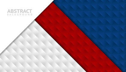 Geometric abstract background. Graphic template with Russia flag colors for cover design, brochure, book design, poster, wallpaper, backdrop.