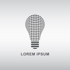 Light bulb idea concept template. Vector illustration