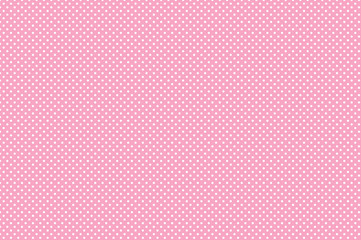 Polka dot seamless pattern. White dots on pink background. Good for design of wrapping paper, wedding invitation and greeting cards. © RobbinLee