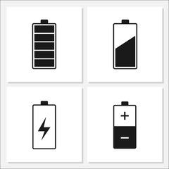 Battery Icon Set Vector Design