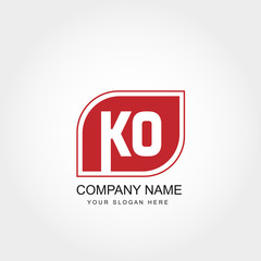 Initial Letter KO Logo Vector Design