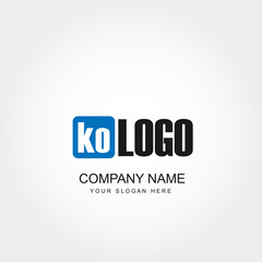 Initial Letter KO Logo Vector Design