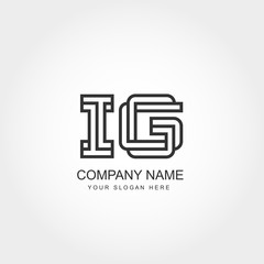Initial Letter IG Logo Vector Design