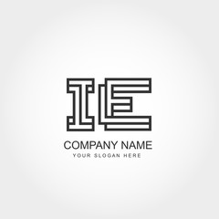 Initial Letter IE Logo Vector Design