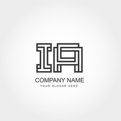 Initial Letter IA Logo Vector Design