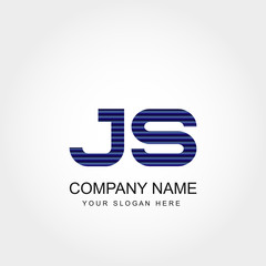 Initial Letter JS Logo Vector Design