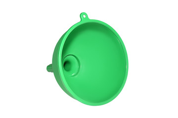 Plastic water funnel isolated on white background
