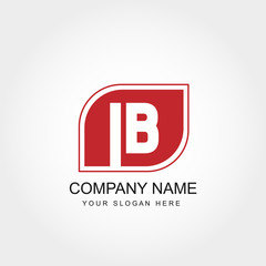Initial Letter IB Logo Design Vector