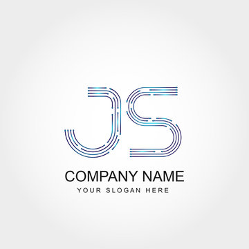 Initial Letter JS Logo Vector Design