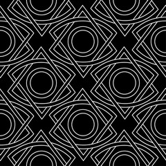 Black and white geometric seamless pattern