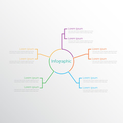 Vector infographic templates used for detailed reports. All 5 topics.