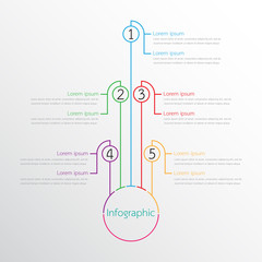 Vector infographic templates used for detailed reports. All 5 topics.