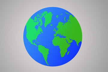 Earth globes isolated on brown background