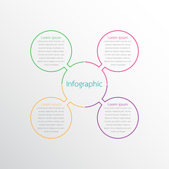 Fototapeta premium Vector infographic templates used for detailed reports. All 4 topics.