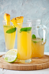 Glasses Of Pineapple Juice