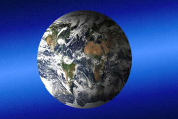 Illustration sunrise over the planet earth in space,3D illustration