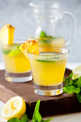 Couple Of Glasses Of Pineapple Juice