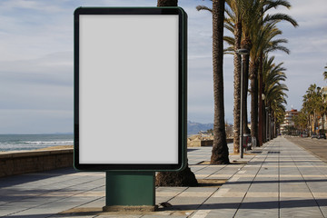 Blank billboard outdoors
