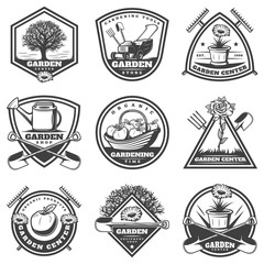 Vintage Monochrome Gardening Labels Set