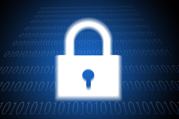 Abstract network security design on blue background , 3d illustration