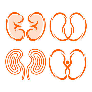 Set Of Abstract Kidneys Logo