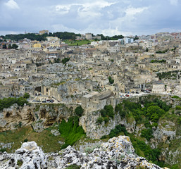 Fototapeta na wymiar Panorama of Matera