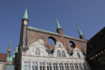 L&uuml;beck, Hansestadt, Rathaus,