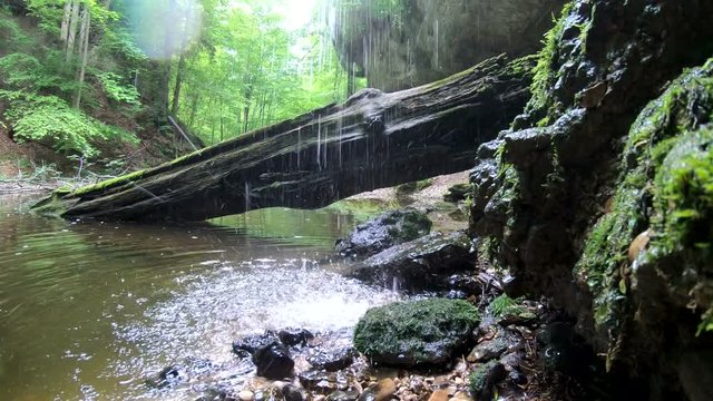Kientalschlucht bei Kloster Andechs, Wasserfall, Schlucht, Naturerlebnis, Gimbal, 4K