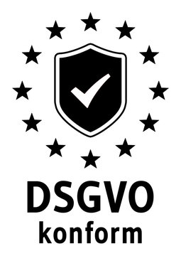 gz99 GrafikZeichnung - Schutzschild / DSGVO konform - Datenschutzgrundverordnung - Privatsphäre - illustration isolated on white background - DIN A3 A4 A5 A6 A7 - xxl g6152