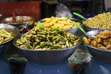 Thai street food spicy fruit, salad