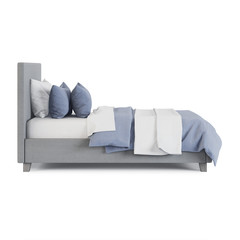 Baby bed on a white background. 3D rendering.
