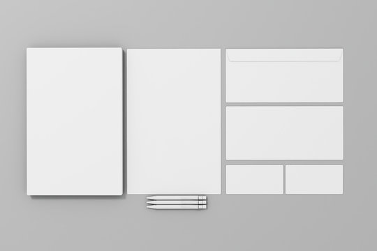 3d corporate id blank template papers