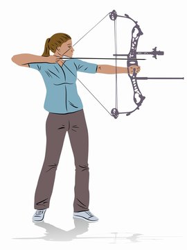 illustration of a archer , vector draw