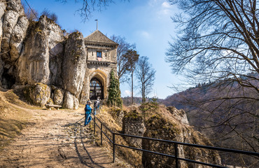 Ruins of Ojcow castle in Poland