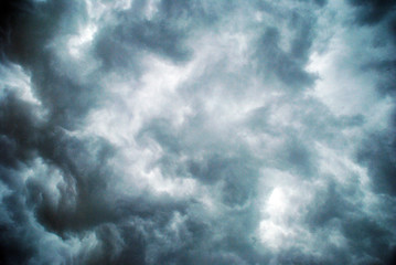 dark storm clouds before rain