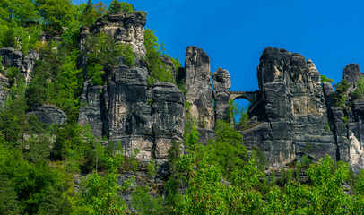 Fototapeta na wymiar Bastei im Elbsandsteingebirge