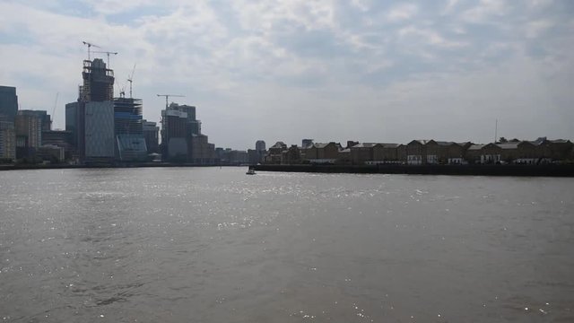Thames River near Canary Warf in London