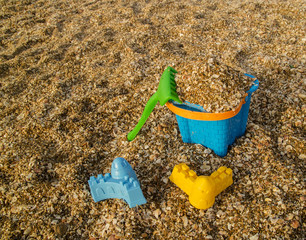 Fototapeta na wymiar Plastic Beach Toys