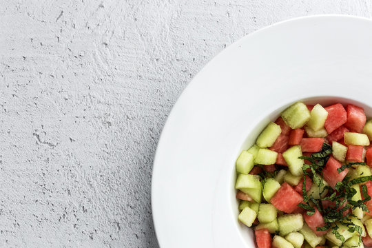mix of Creative layout made of fresh water melon and melon
