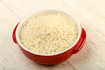 Raw rice heap