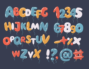 Vector of colorful balloon font and alphabet © iracosma
