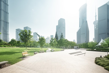 park in lujiazui financial center, Shanghai, China