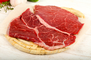 Fototapeta na wymiar Raw beef steak
