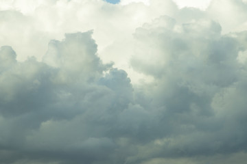 nubes, cumulus, gris, blanco, cielo.