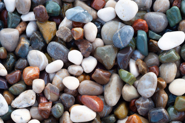 Texture of sea pebbles, close-up