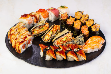 Sushi and rolls mix