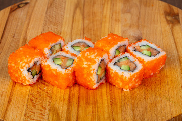 Roll with salmon