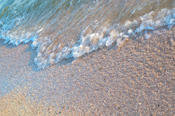 Fototapeta na wymiar sea surf on the beach