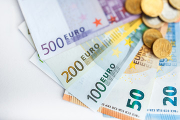 background of all euro bills