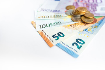 background of all euro bills